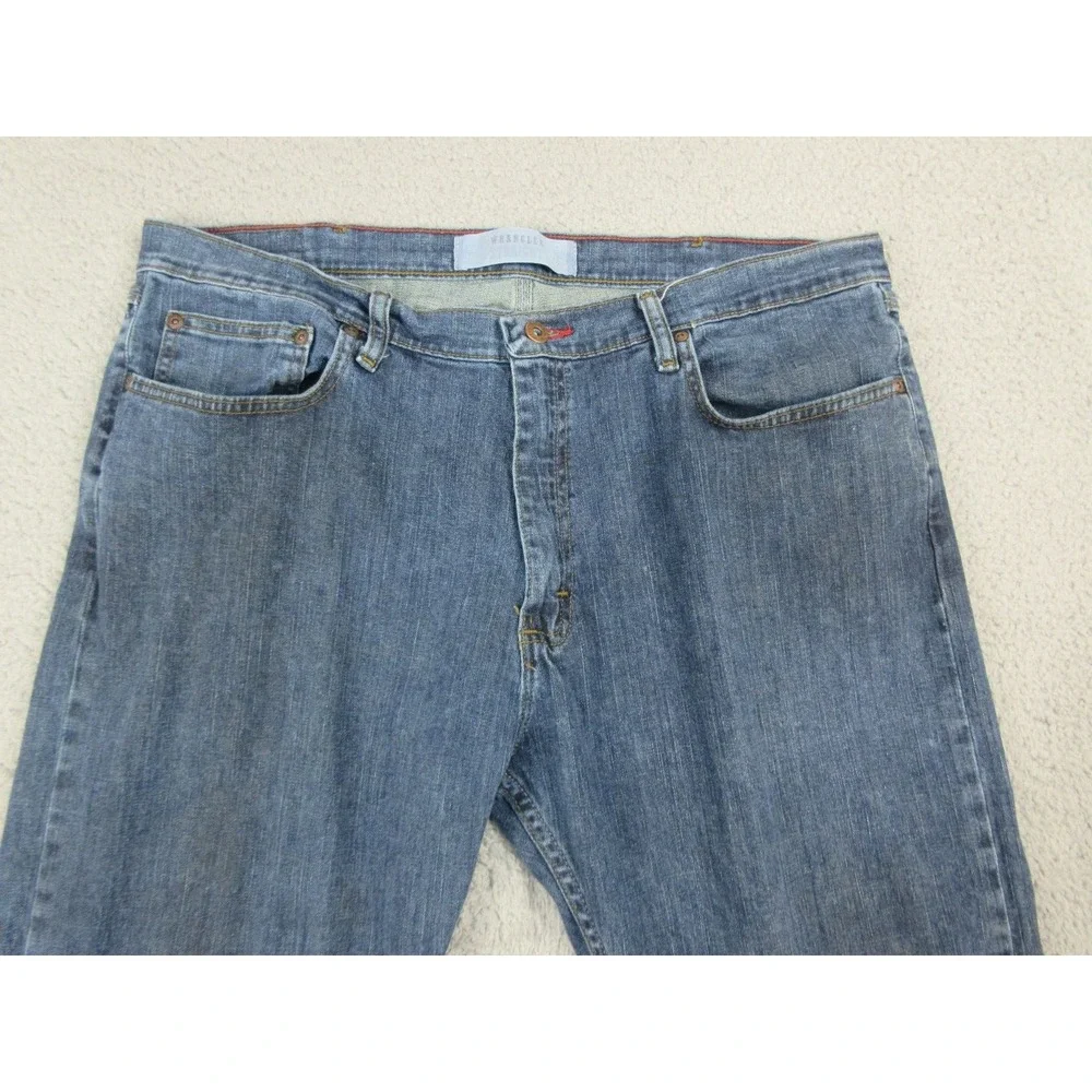 Wrangler Straight Fit Jeans Mens 38x30 Blue Medium Wash Stretch Denim Pants